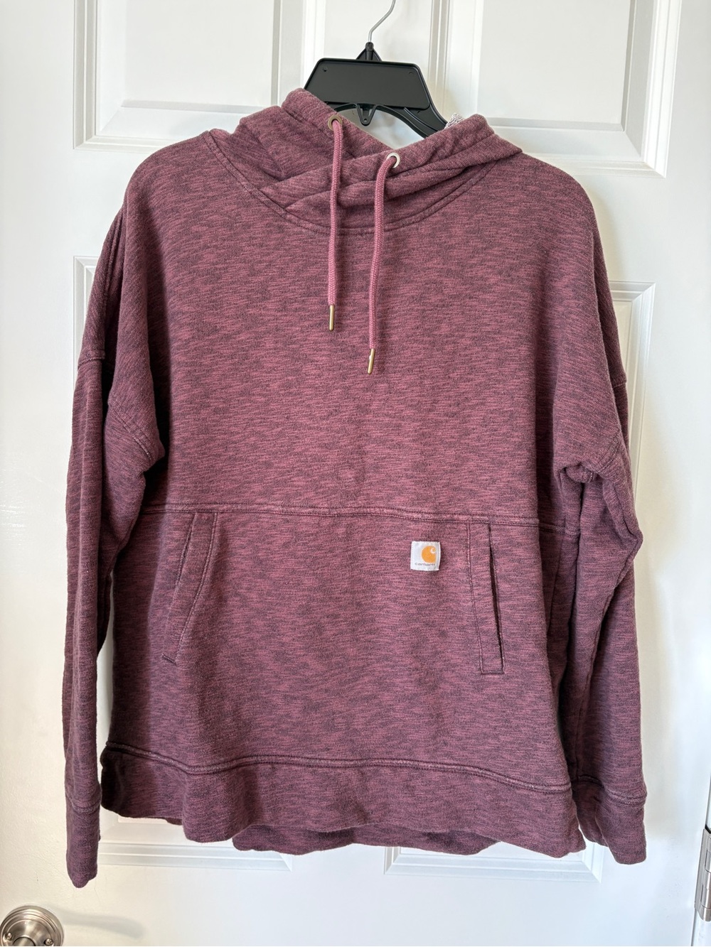Carhartt Women's Heathered Burgundy Pullover Hoodie